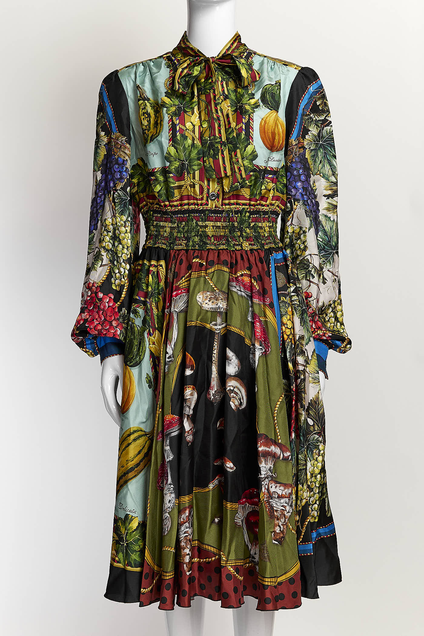 Dolce & Gabbana Fruit Silk Dress 44