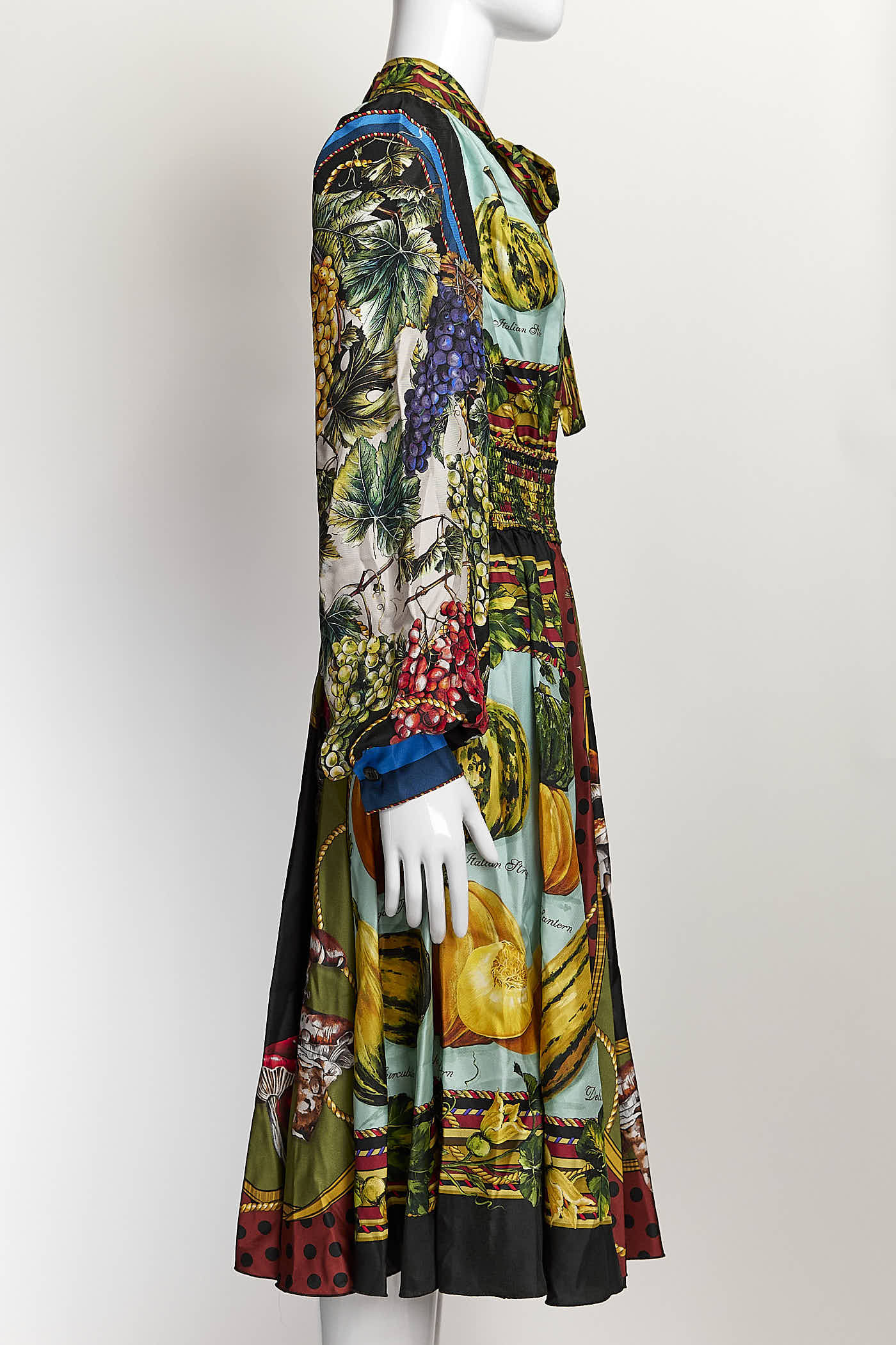 Dolce & Gabbana Fruit Silk Dress 44