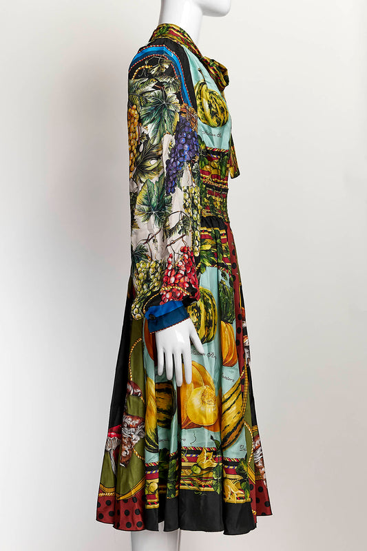 Dolce & Gabbana Fruit Silk Dress 44