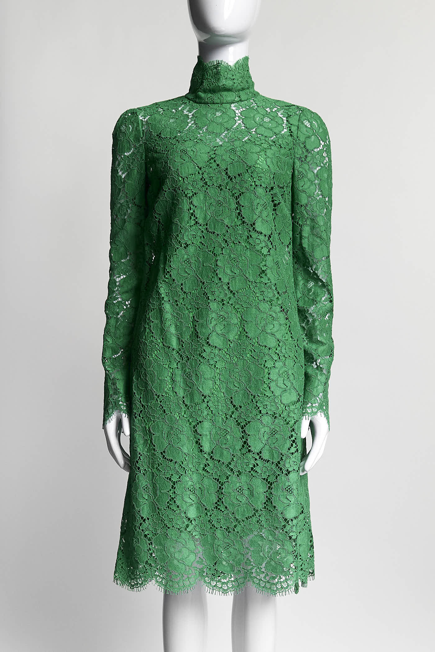Dolce & Gabbana Green Lace Dress 40