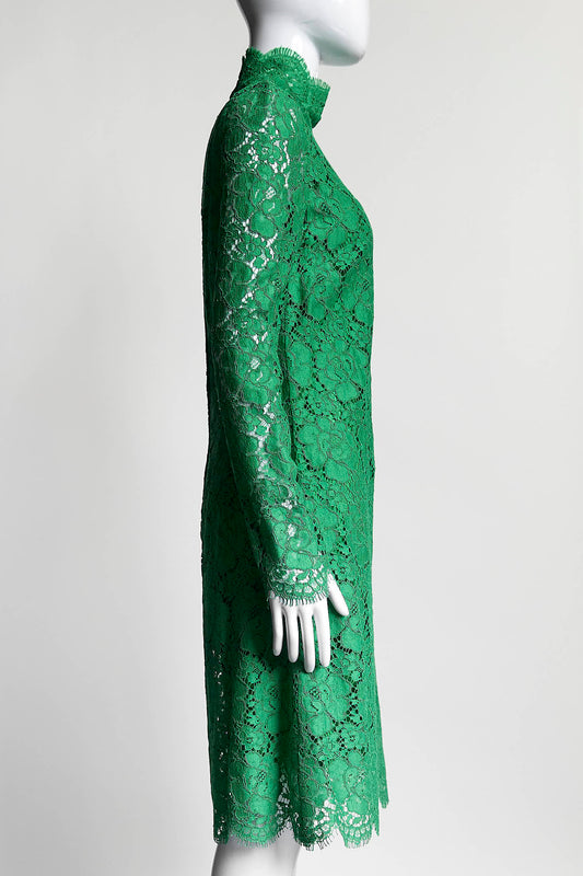 Dolce & Gabbana Green Lace Dress 40