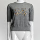 Dolce & Gabbana Grey Cashmere Short-sleeved Sweater IT38