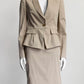 Dolce & Gabbana Khaki Blazer/Skirt Suit  38