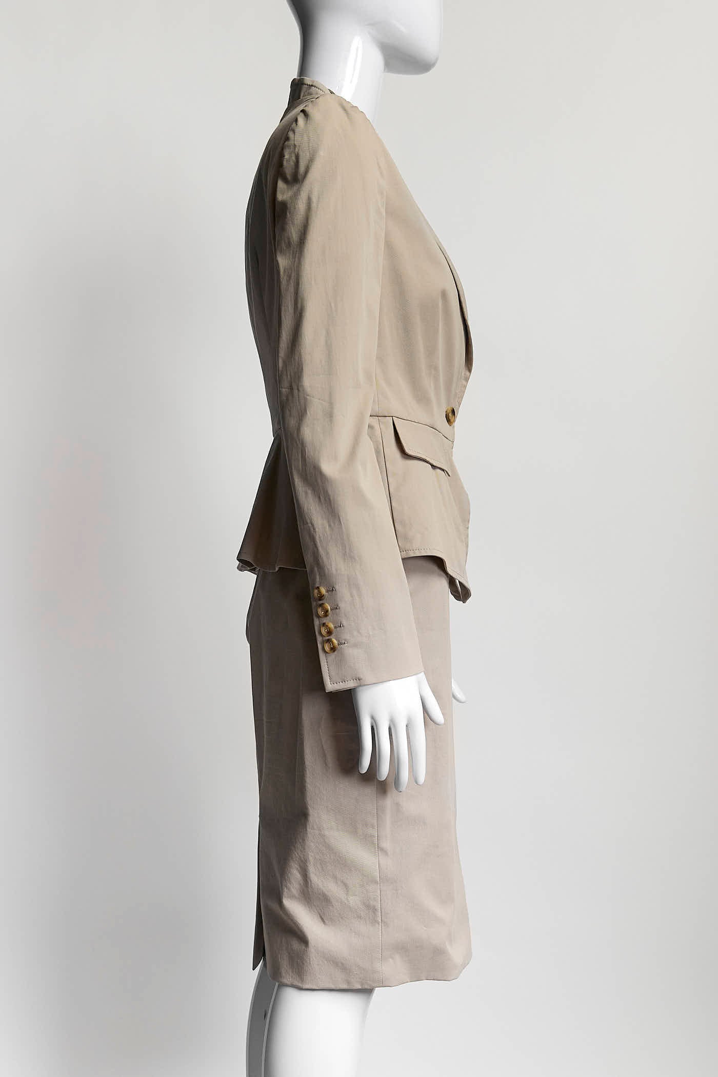 Dolce & Gabbana Khaki Blazer/Skirt Suit  38