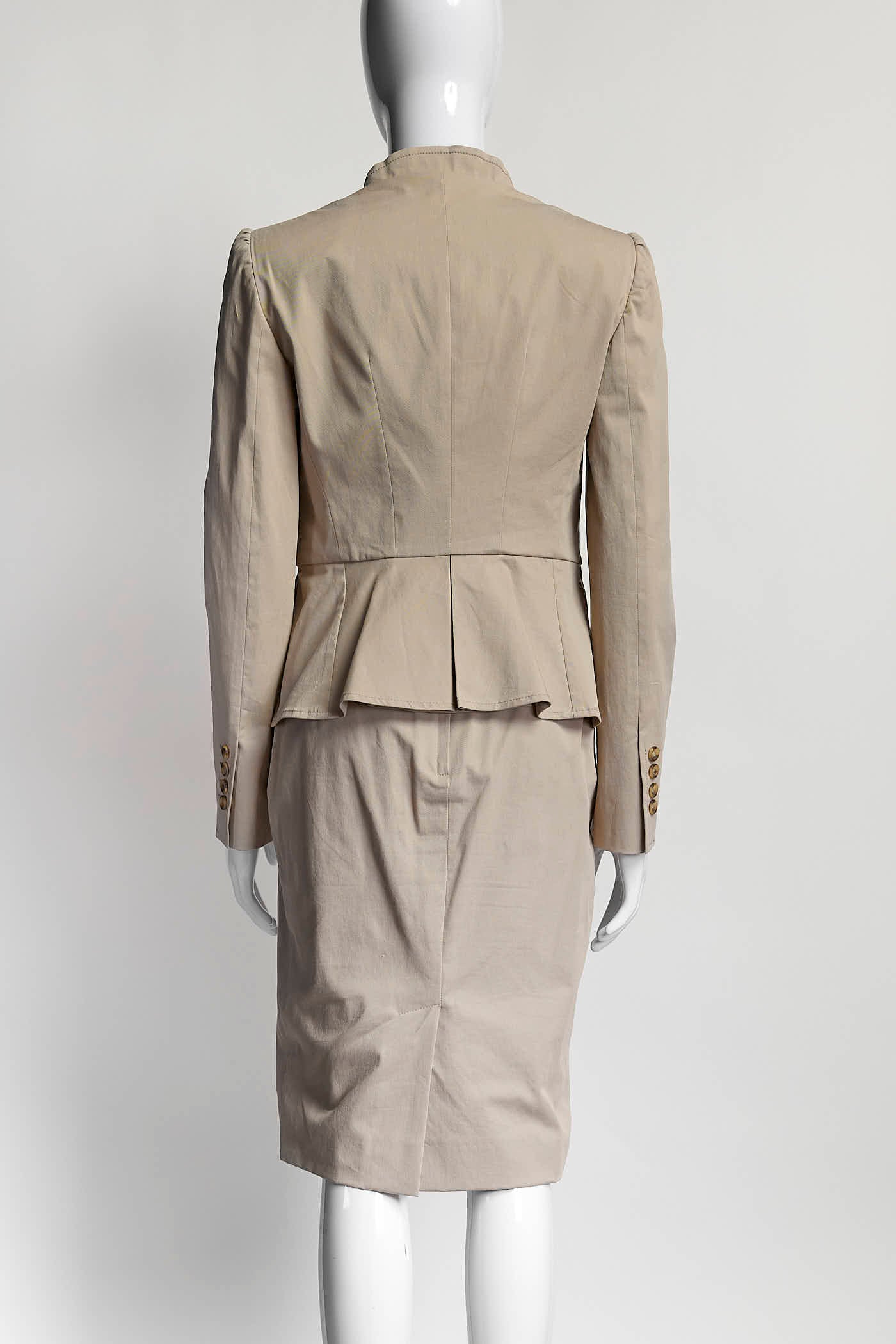 Dolce & Gabbana Khaki Blazer/Skirt Suit  38