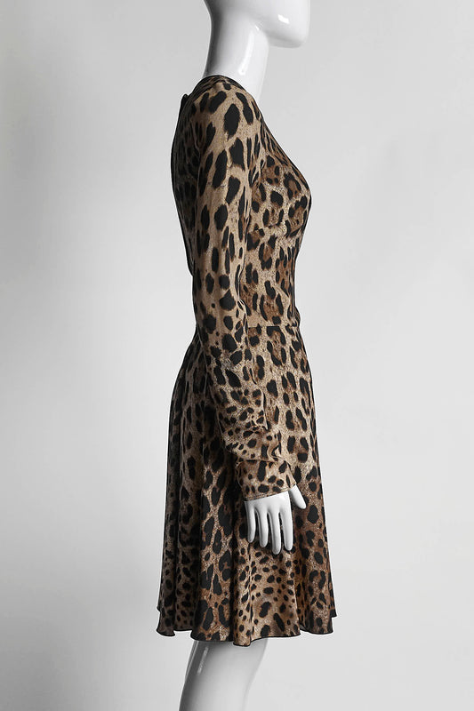 Dolce & Gabbana Leopard Mini Dress 40