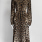 Dolce & Gabbana Longsleeve Leopard Dress 42