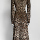 Dolce & Gabbana Longsleeve Leopard Dress 42