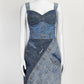Dolce & Gabbana Patchwork Denim Mini Dress 46