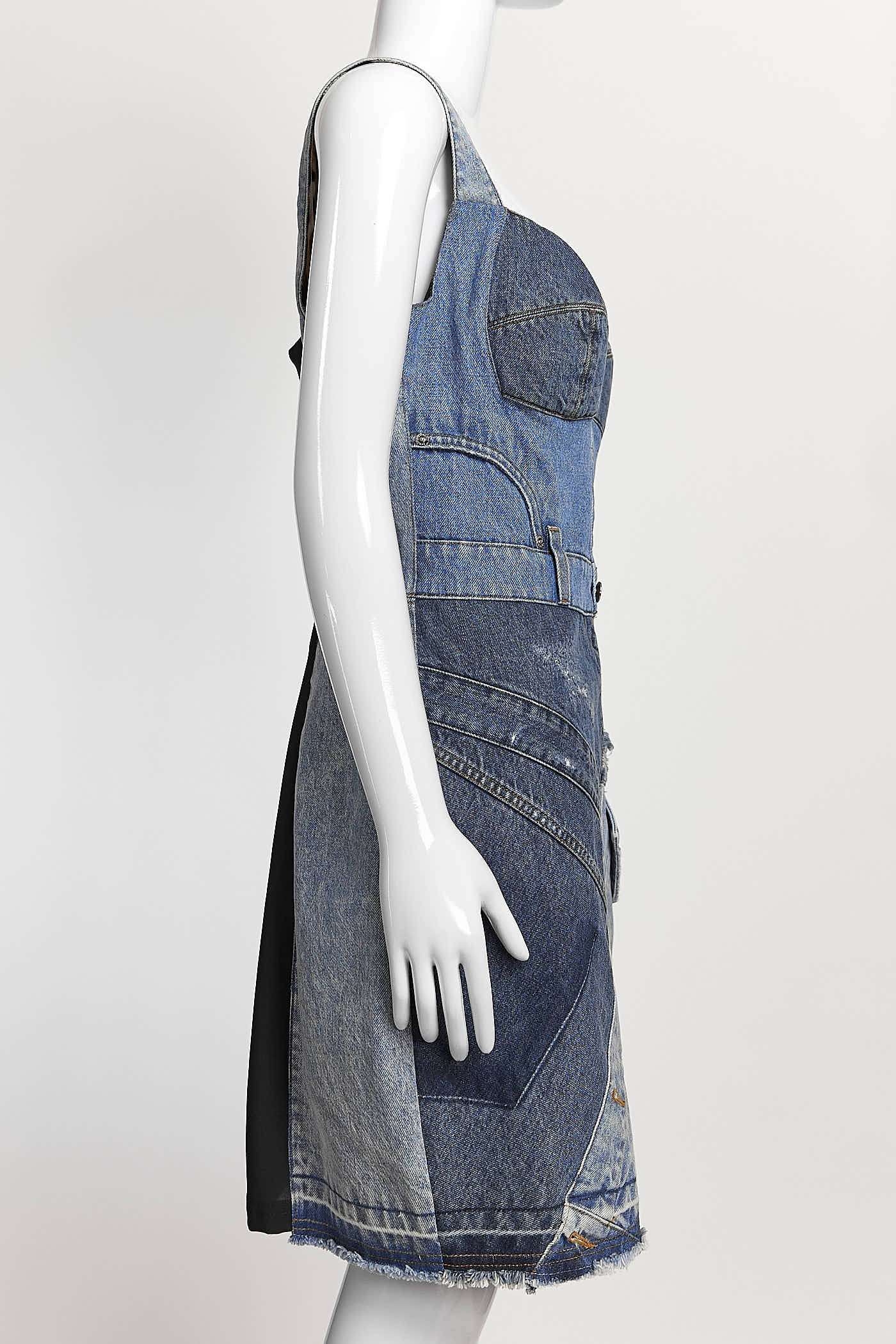 Dolce & Gabbana Patchwork Denim Mini Dress 46