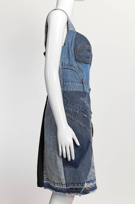 Dolce & Gabbana Patchwork Denim Mini Dress 46