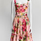 Dolce & Gabbana Pink Floral Poplin Ruffle Dress IT 42