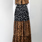 Dolce & Gabbana Polka Dot & Leopard Printed Cotton Off Shoulder Dress IT 38