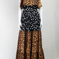 Dolce & Gabbana Polka Dot & Leopard Printed Cotton Off Shoulder Dress IT 38