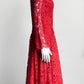 Dolce & Gabbana Red Lace Dress 42