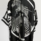 Dolce & Gabbana Short-sleeved twill shirt with zebra print 36