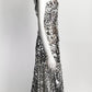 Dolce & Gabbana Silver Sequin Midi Dress IT 42