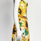 Dolce & Gabbana Sunflower Print Bustier Crop Top/Short Set 42