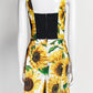 Dolce & Gabbana Sunflower Print Bustier Crop Top/Short Set 42