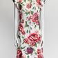 Dolce & Gabbana White Floral Dress with Crystal Button IT 42