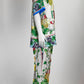 Dolce & Gabbana Wine Printed Silk Shirt/Pants 40