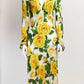 Dolce & Gabbana Yellow Rose Printed Dress 42