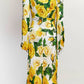 Dolce & Gabbana Yellow Rose Printed Dress 42