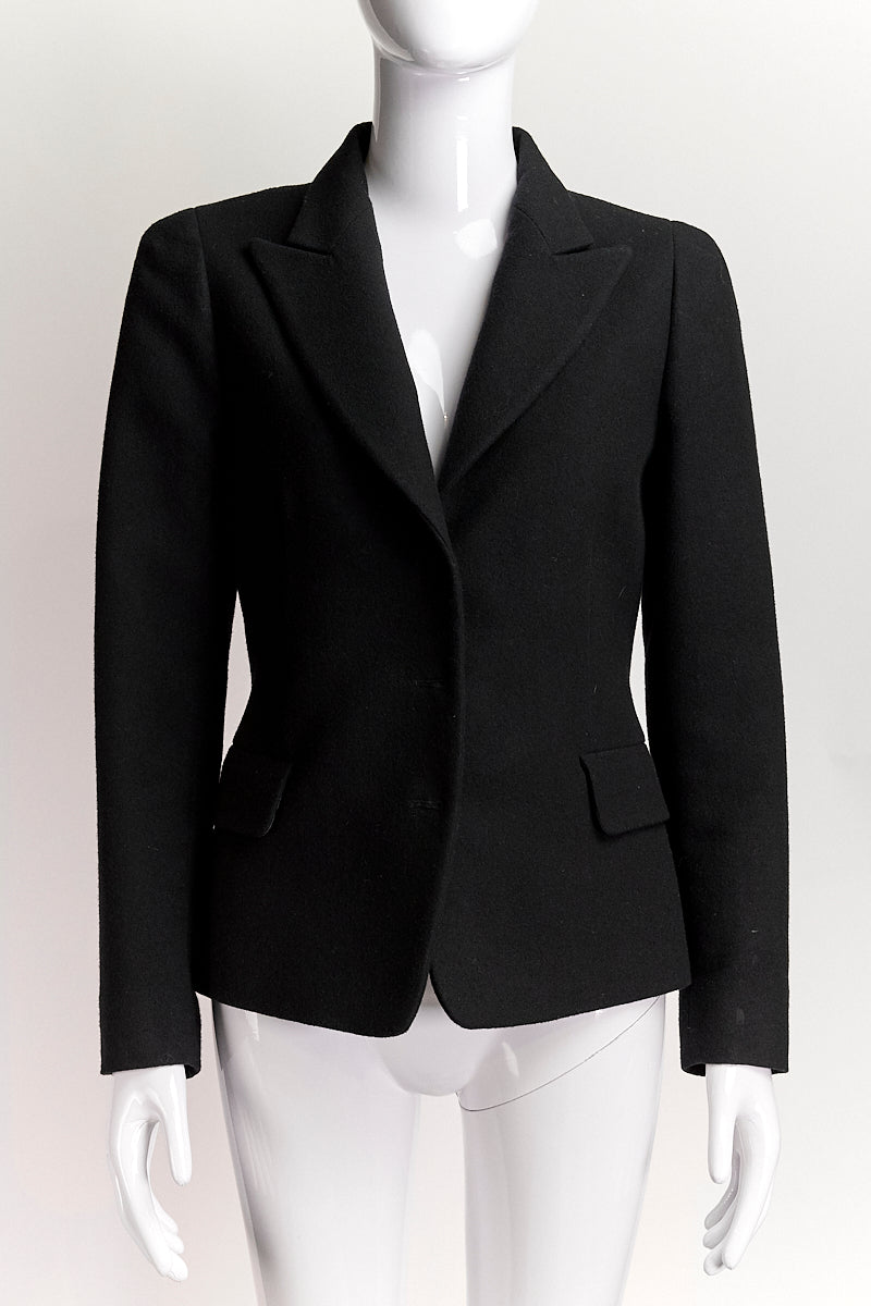 Dries Van Noten Black Wool Blazer IT 42