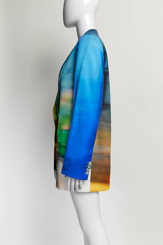 Dries Van Noten Blurry Multicolour Blazer 36