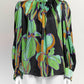 Dries Van Noten Green Floral Blouse 34