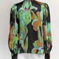 Dries Van Noten Green Floral Blouse 34