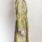 Dries Van Noten Light Grey Multicolor Patterned Trench Coat M