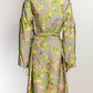 Dries Van Noten Light Grey Multicolor Patterned Trench Coat M