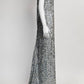 Dries Van Noten Silver Sequin Long Dress 38