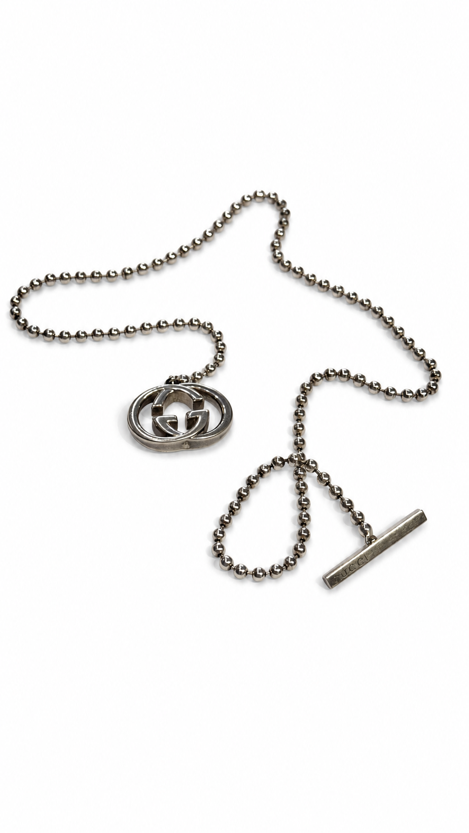 Gucci Interlock GG Silver with Ball Chain
