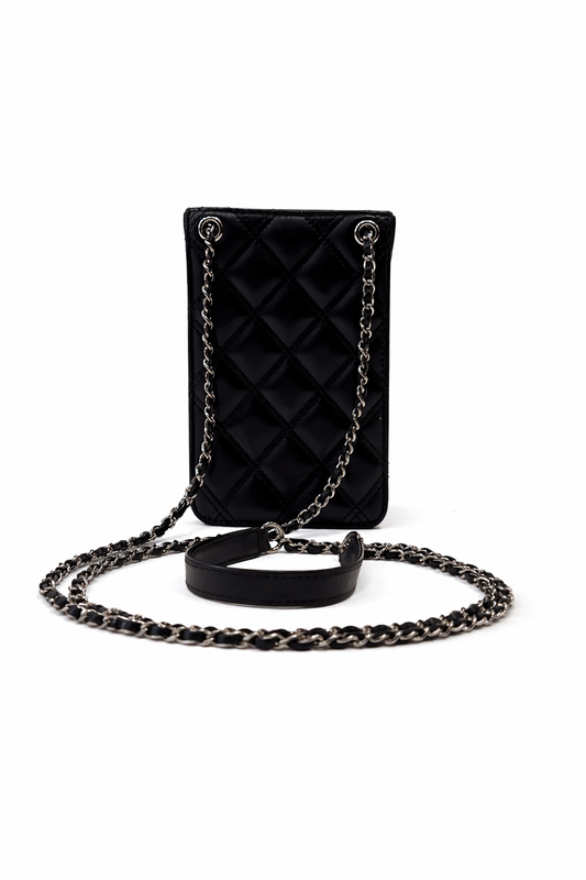 CHANEL LEATHER CROSSBODY WALLET ON CHAIN