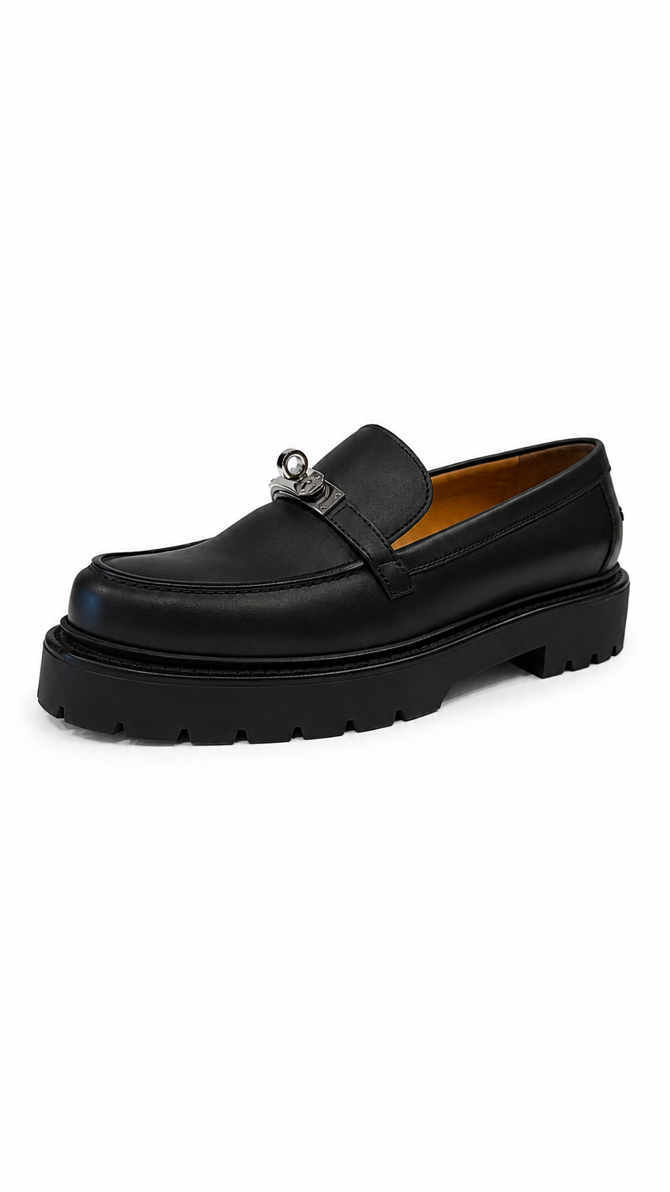 HERMES ICONE LOAFER IN BLACK - SIZE 38