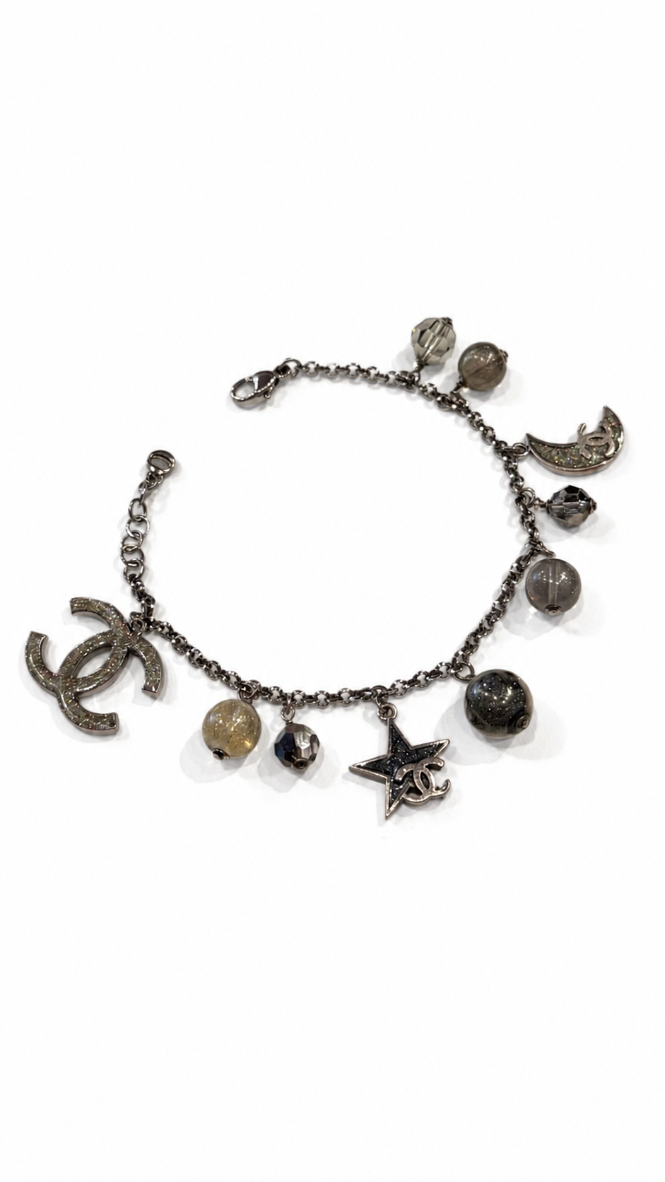 Chanel Star & Moon Charm Bracelet with Logo