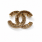 CHANEL CLASSIC CC CRYSTAL BROOCH IN GOLD TONE