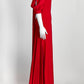 ELIE SAAB Red Open Back Bow Gown S