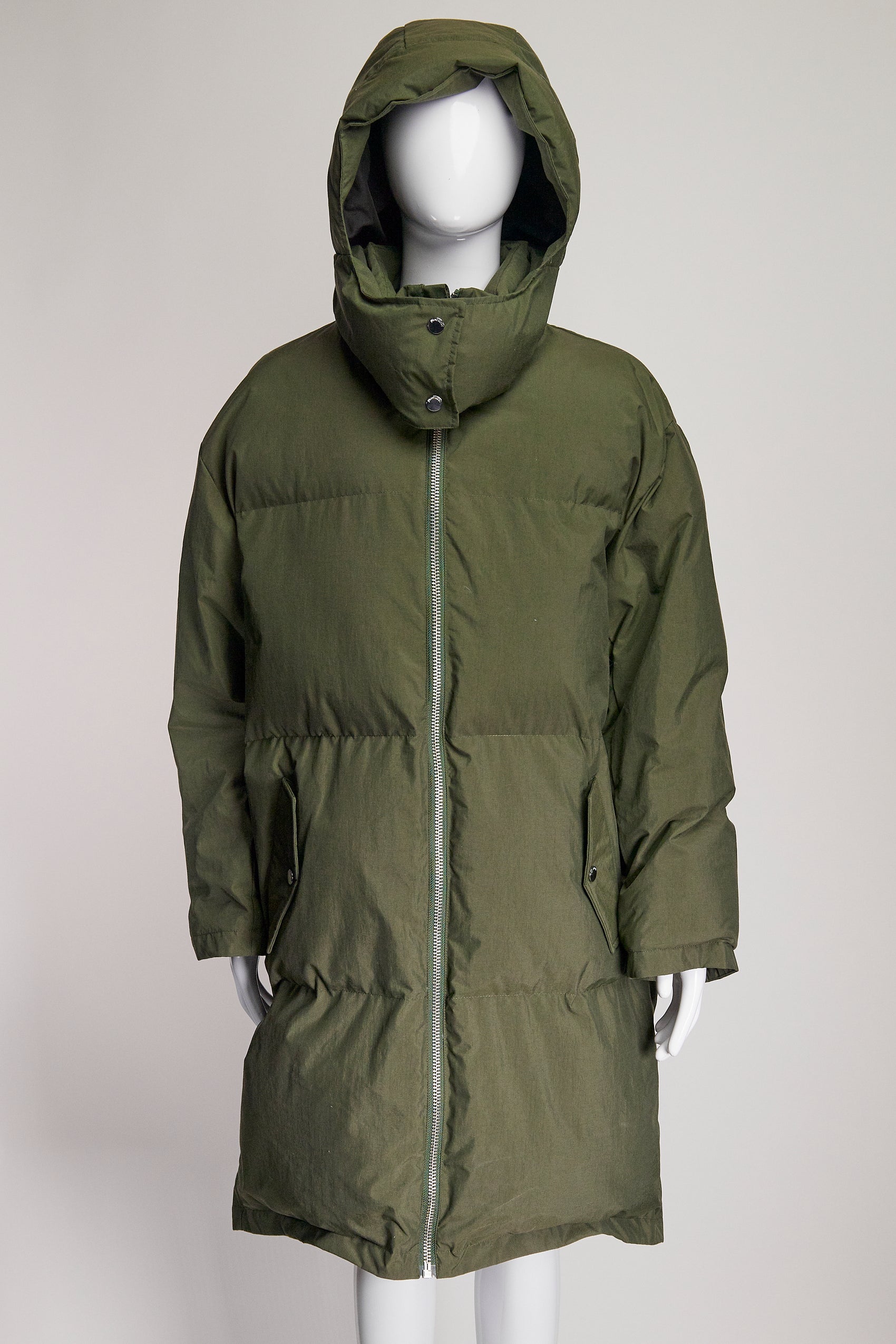 JW Anderson Army Green Hooded Winter Coat US 6