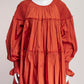 Aje Burnt Orange Long Sleeve Mini Dress US10