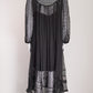 Zimmermann Black Long Sleeve Sheer Dress with Slip US4/6