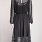 Zimmermann Black Long Sleeve Sheer Dress with Slip US4/6