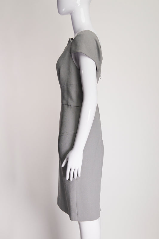 Roland Mouret Grey Off Shoulder Dress US8