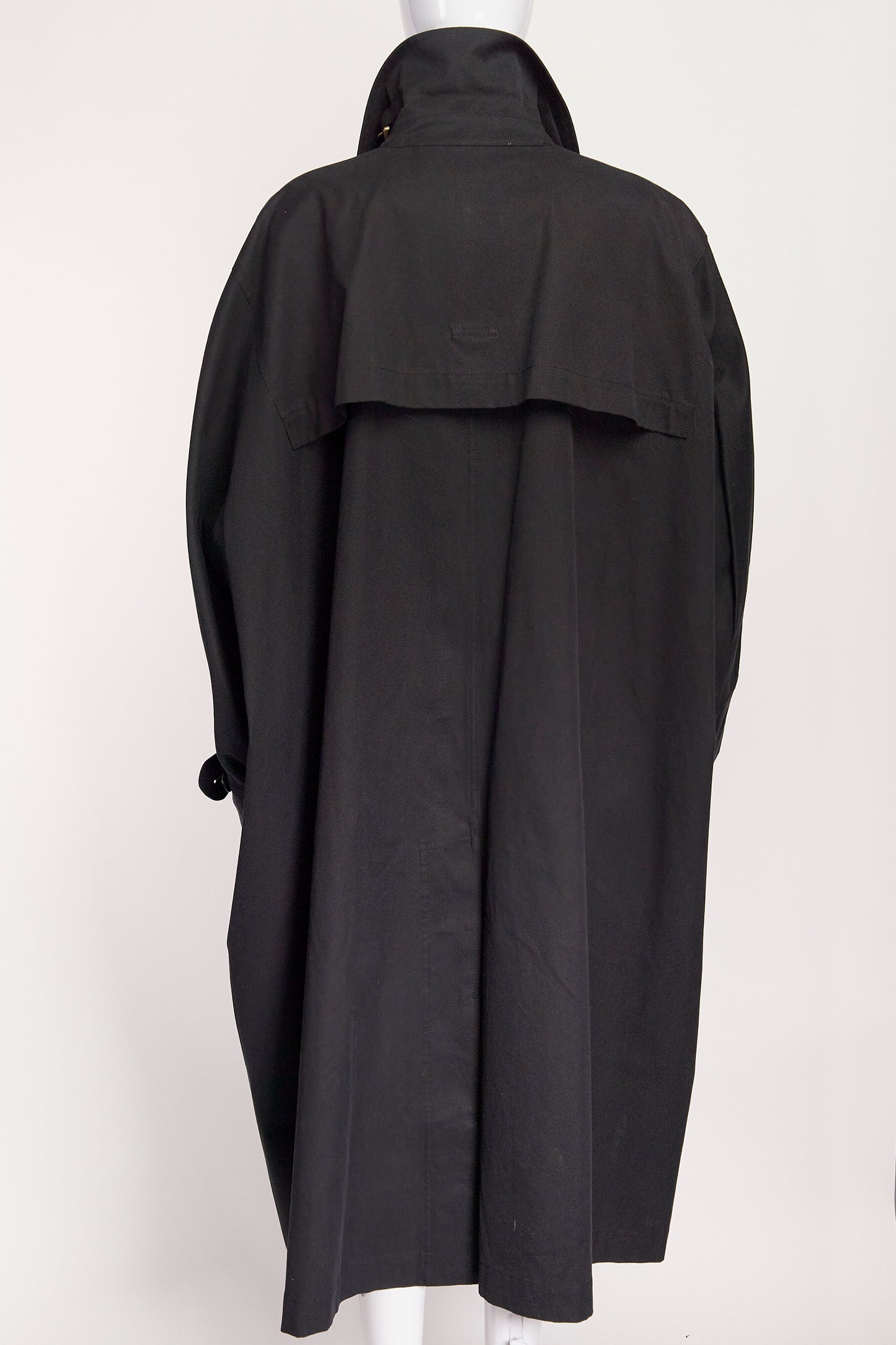 Michael Kors Collection Black Oversized Cape Coat OS