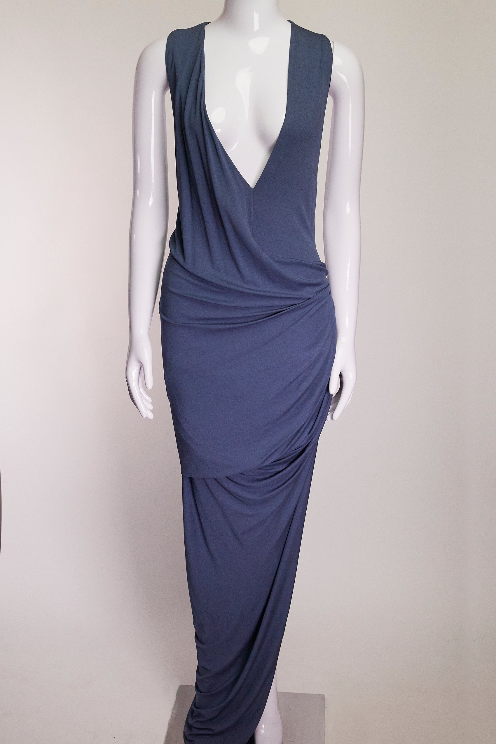 Alexandre Vauthier Navy Blue Long Dress FR44 IT48