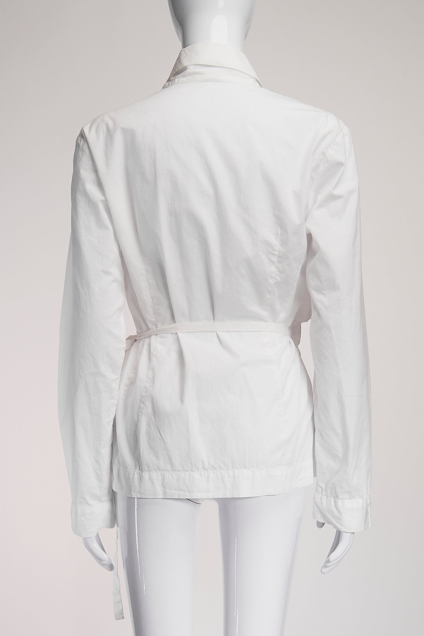 Dries Van Noten White Tie Up Blouse FR36 IT40