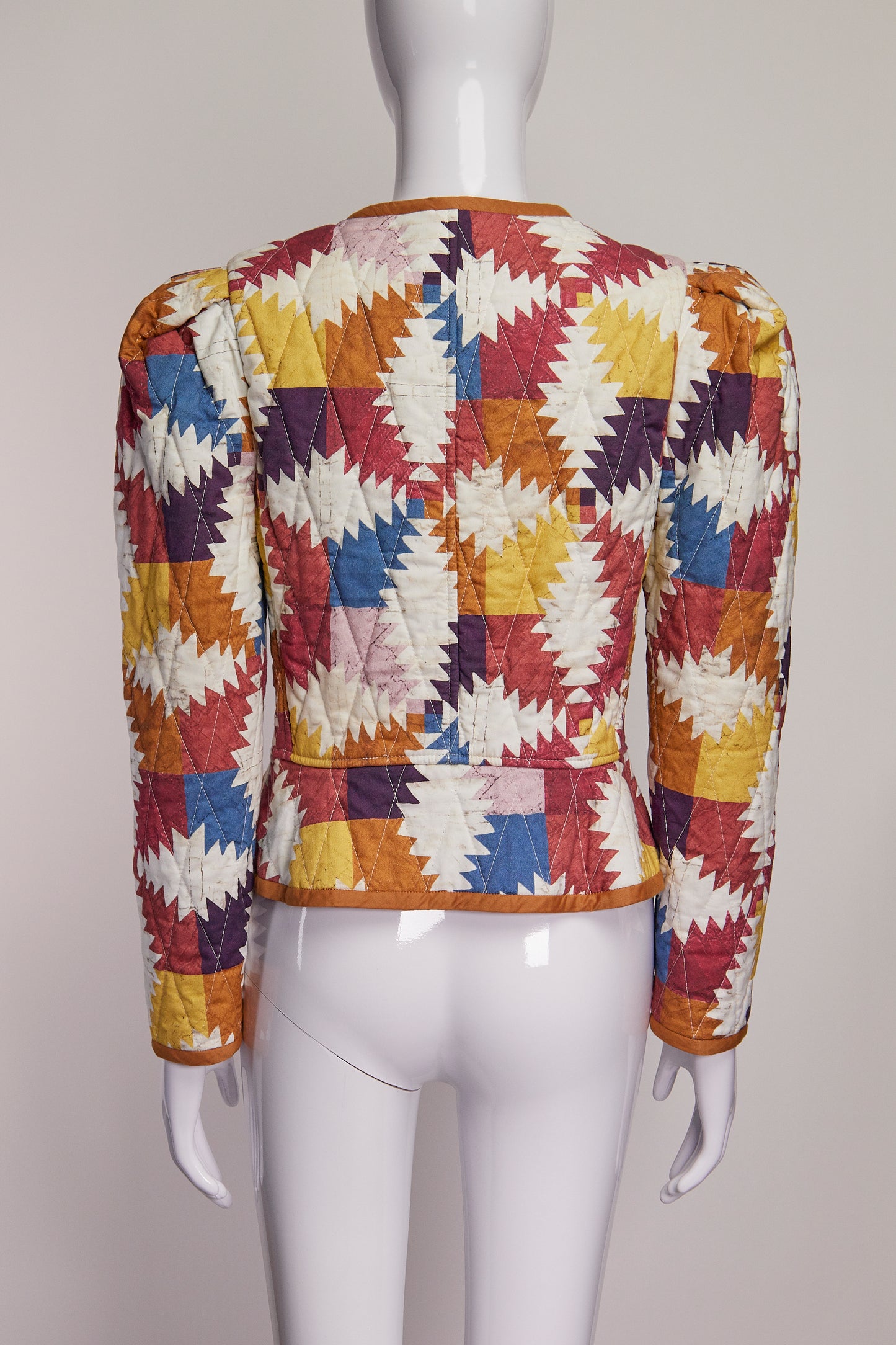 Isabel Marant Etoile Quilted Colorful Zip Up Jacket FR34 IT38