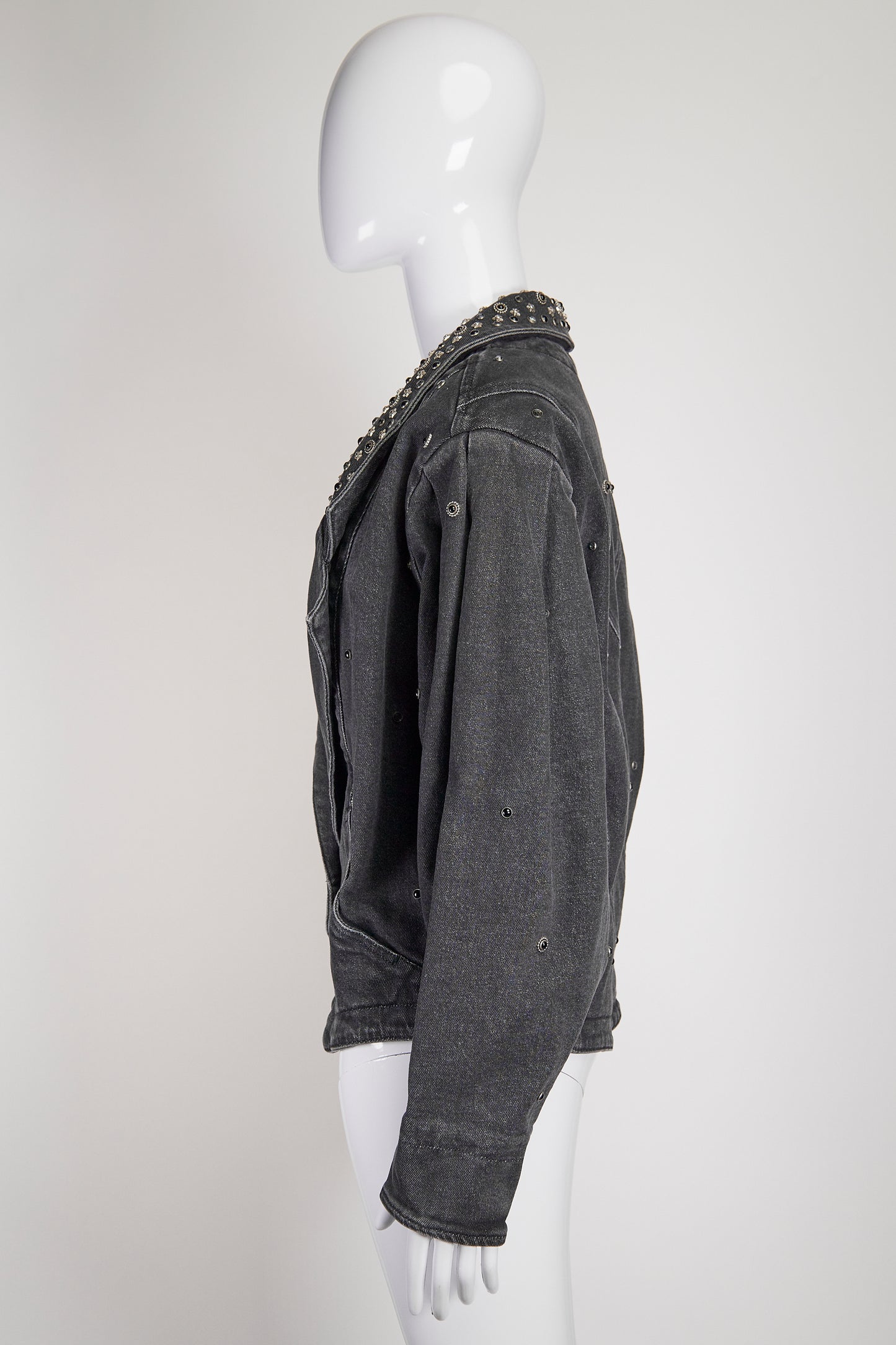 Isabel Marant Denim Jacket with Grommet & Jewel Details FR34 IT38